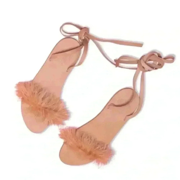 CHARLOTTE STONE Yvonne Ostrich Feather Sandals - Picture 4 of 11